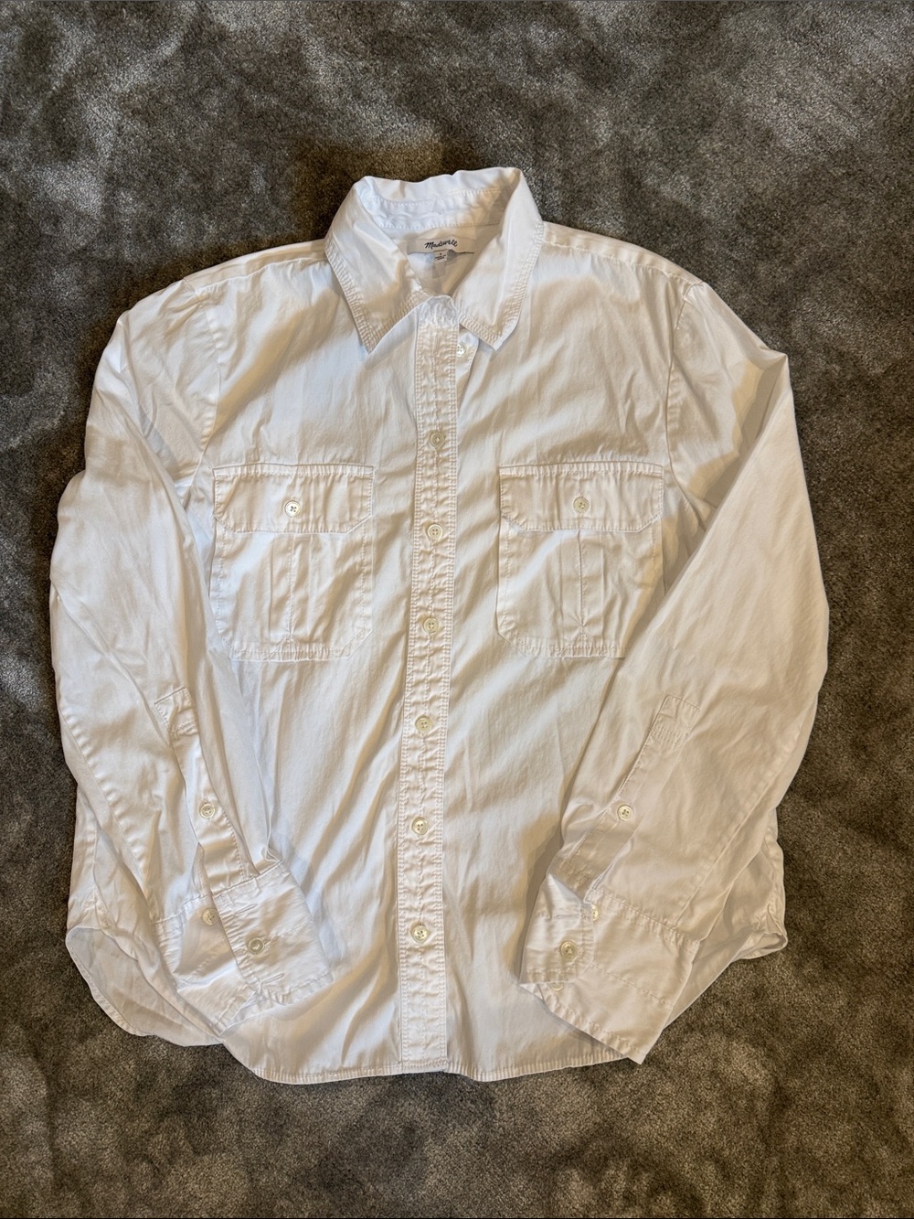 Madewell White Button-Down Shirt